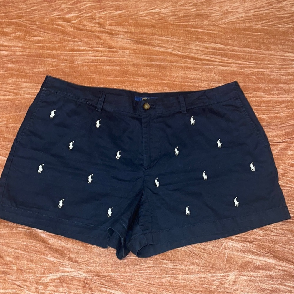 Womens Ralph Lauren sport pony print chino shorts